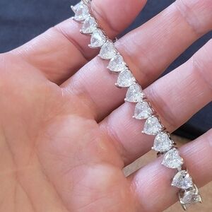 Heart tennis bracelet